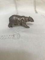 Ezüst 925 - ös tömör részlet gazdag miniatűr medve figura  71,9 g