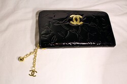 Chanel Paris fekete pénztárca kistáska