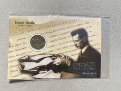 2005 József Attila születésének 100. évfordulója 10 Forint elsőnapi veret bliszter, RITKA!