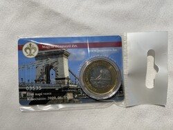 2009 Az új 200 Forint - kártyás csomagolás elsőnapi veret bliszter, sorszám: 03535, UNC