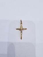 14 karátos arany kereszt medál Jézussal (No. 290.)