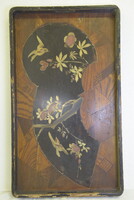 Intarziás nagy méretű fa tálca A271