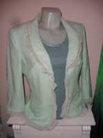 Könnyű kis blézer, selyemmel, halványzöld