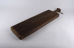 1W202 Antik évszámos faragott madaras díszítésű keményfa mángorló 1860