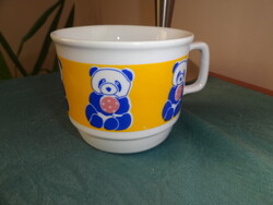 Zsolnay stílusú panda macis bögre