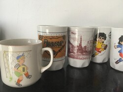 Zsolnay porcelán bögrék 7db.