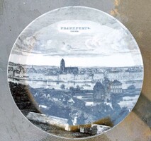 Nagyméretű Tál 25 cm.       Életkép Frankfurth 1850