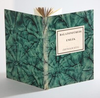 1935 - Balatonfüredi emlék - Monográfia  - Ritka szép könyv festett kötésben !!