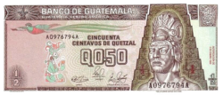 Guatemala  50 Centavos de Quetzal 1989 UNC