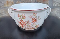Virágmintás porcelán komabögre-csésze