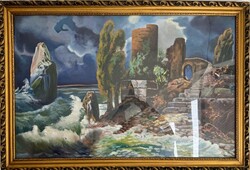 Seaside Ruins - Oil Painting