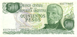 Argentina  500 Pesos Ley 1982 UNC