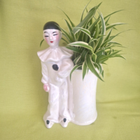 Art deco, porcelán Harlekim, bohóc váza