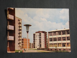 Képeslap,Budapest,József Attila lakótelep látkép,részlet,1964-