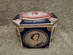 II. Erzsébet királynő fémdoboz,díszdoboz