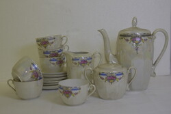 Régi Csehszlovák, Viktória porcelán teás-, kávéskészlet A187