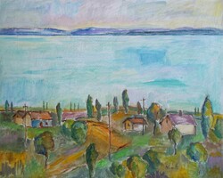 Balatoni táj (40x50)  LEÁRAZVA  !!!