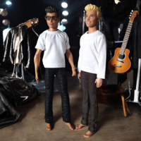 Fiú barbie ruha csomag, Ken ruhák, 4db, basic- ruha barbie típusú babákhoz (c003ff)