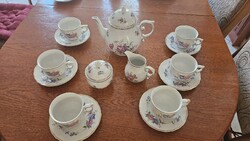 Hollóházi porcelán teáskészlet 6 személyes (15db)