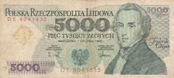 5.000       Złoty     1988   Lengyelország