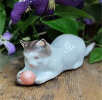 Zsolnay porcelán cica macska