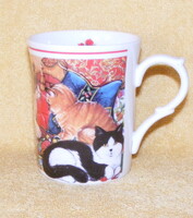 Cicás angol porcelán bögre