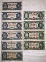 10-20 forint papír bankjegy (10db)
