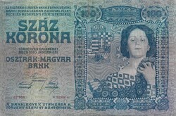 100 korona kronen 1910 Minimálisan javított Nagyon ritka