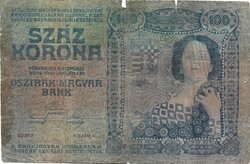 100 korona kronen 1910 eredeti állapotban Nagyon ritka