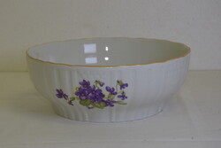 Zsolnay ibolya mintás porcelán tál A140