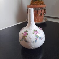 Wallendorf virágmintás porcelán szálváza