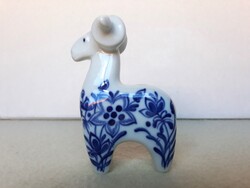 Hollóházi porcelán bárány, kos figura