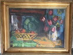 Freytag Zoltán (1901-1983) Csendélet című Képcsarnokos képe
