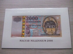 2.000 Forint  Millenneumi Bankjegy Díszkiadásban 2000 Augusztus 20