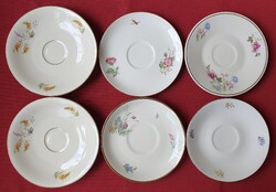 Edelstein Bavaria Arzberg Bayreuth Zeh Scherzer német porcelán csészealj csomag tányér virág minta