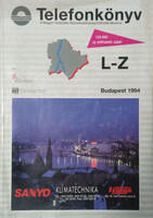 Telefonkönyv - Budapest, 1994 - A Magyar Távközlési Részvénytársaság előfizetői névsora, L-Z -