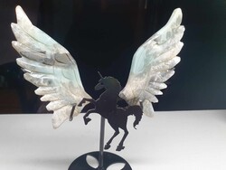 Nagy amazonit drágakő/kristály unikornis   -    új, sok kézműves ékszer !