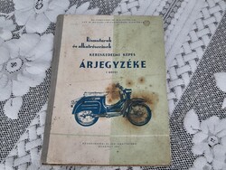 Kismotor alkatrész és motorkerékpár árjegyzék 1966 RITKA
