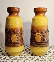 West German Pottery Német kerámia vázapár /a megadott ár a két tárgyra vonatkozik/