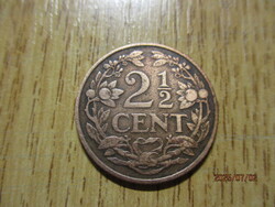Hollandia 1913   2 1/2 Cent,  VF/XF