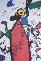 Joan Miro - "Souris rouge à la mantille "- litográfia -50x70
