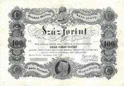 100 forint 1848 Kossuth bankó restaurált 4.