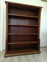 Kolonial könyvespolc, 150 cm magas, 2db