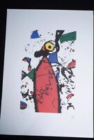 Joan Miro - "Souris rouge à la mantille "- litográfia -50x70