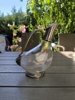Karaff kancsó dekantàló kacsa forma ,ital kínáló limonádé bőr kiöntő. Videó !