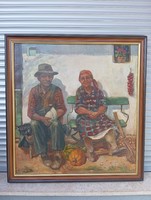 FESTMÉNY NAGYMÉRETŰ GYÖNYÖRŰ  ÉLETKÉP PFILF ÉVA