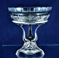 KÁPRÁZATOS, SZECESSZIÓS EZÜST AUFSATZ, AUGSBURG, CA. 1900!!!