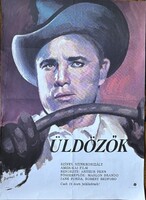 ÜLDÖZŐK !!! BRANDO REDFORD FONDA !!! E R E D E T I !!! 1966 Mozi Film Plakát Poszter VG