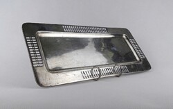 1V577 Antik art deco 800-as finomságú ezüst tortás tálca 398g