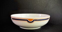 Alföldi kék narancssárga Art deco 17 cm tál pocakos Bella